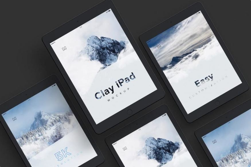 Free Mockups of Clay iPads