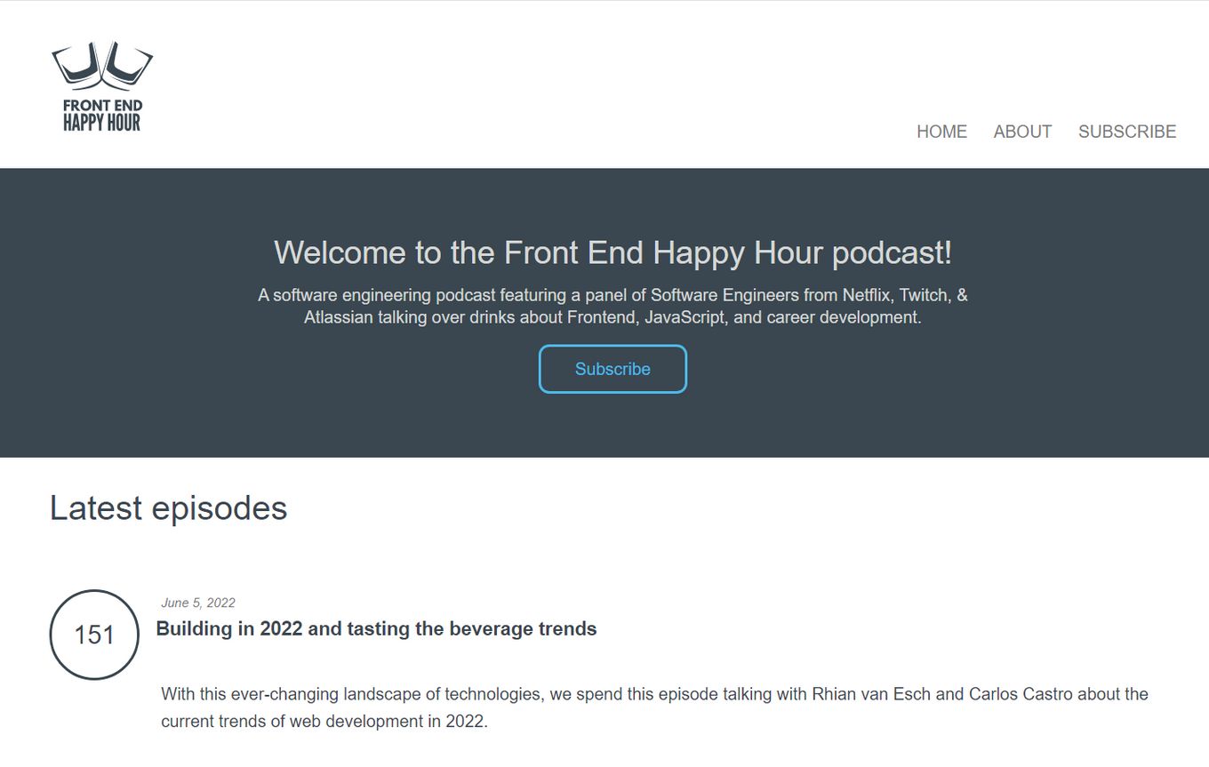 Front End JavaScript Podcast