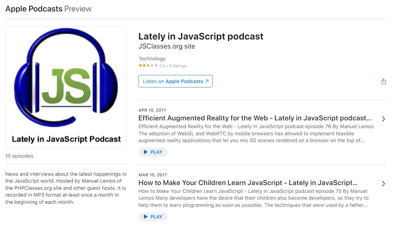 Lately in JavaScript Podcast
