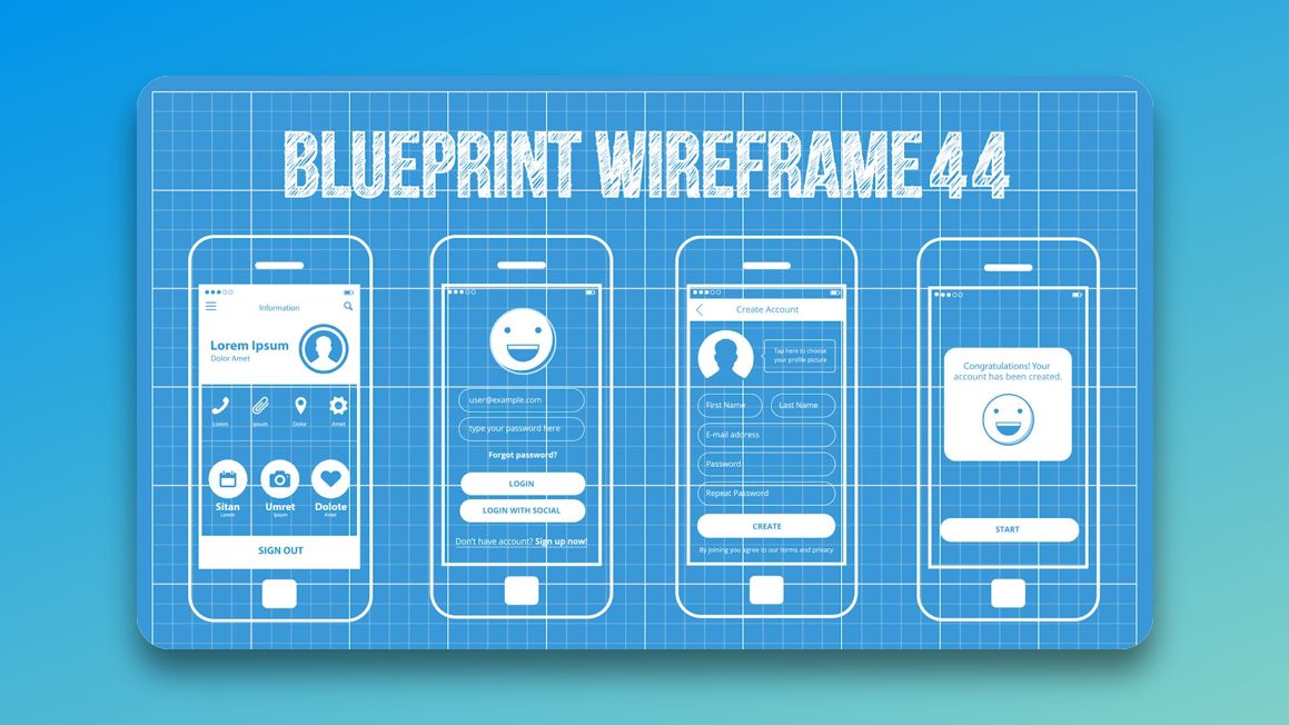 Mobile Wireframe App Ui