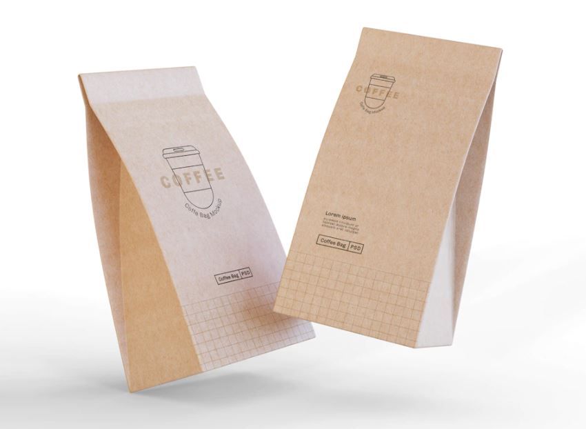 White Kraft Paper Bag Mockup – UnicDesign