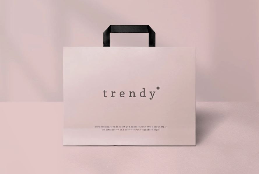 Front paper bag mockup