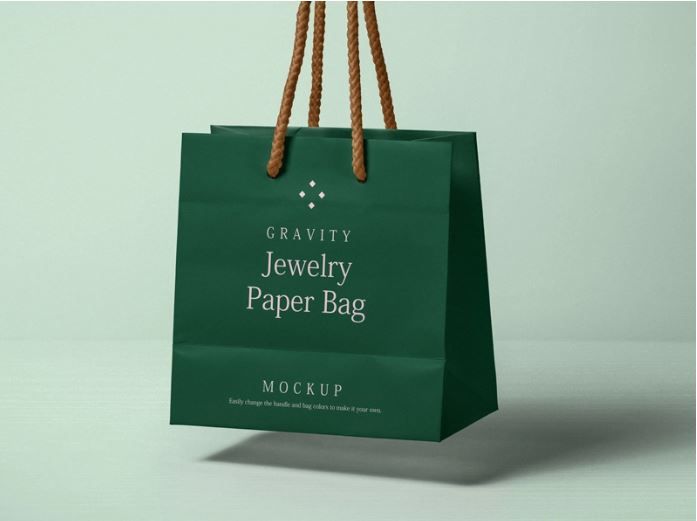 Elegant paper bag mockup