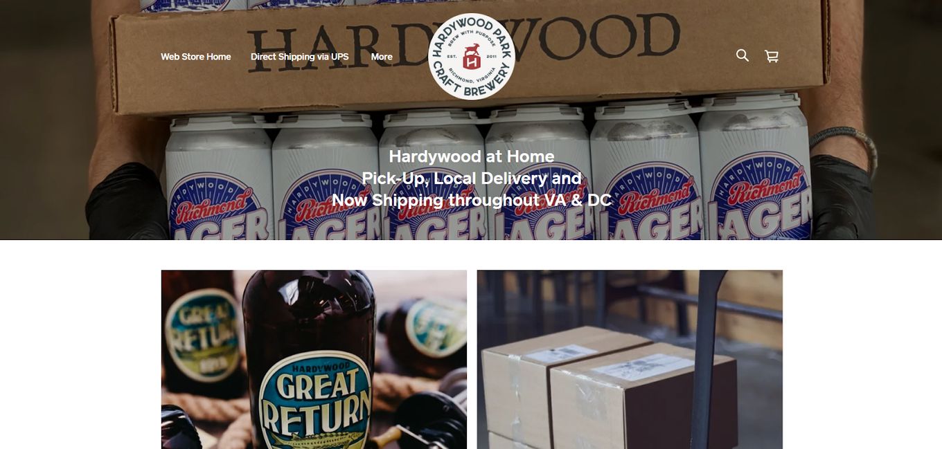 HardyWood Square Online Store Main Page