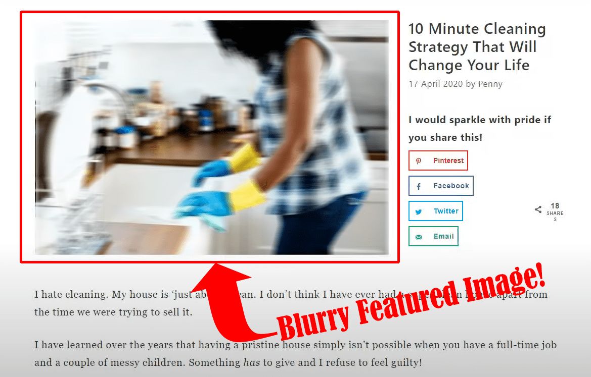 Blurry Featured Image in WordPress