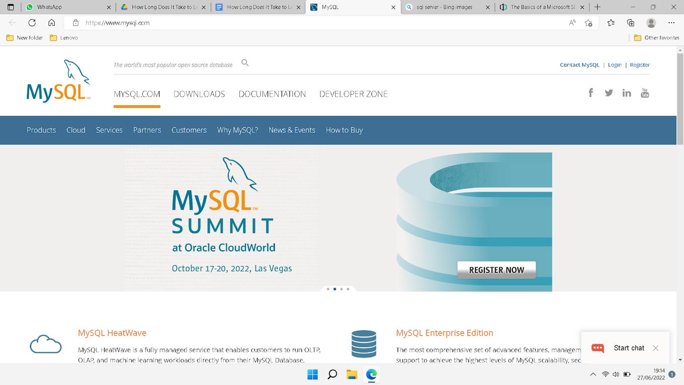 MySQL main website.