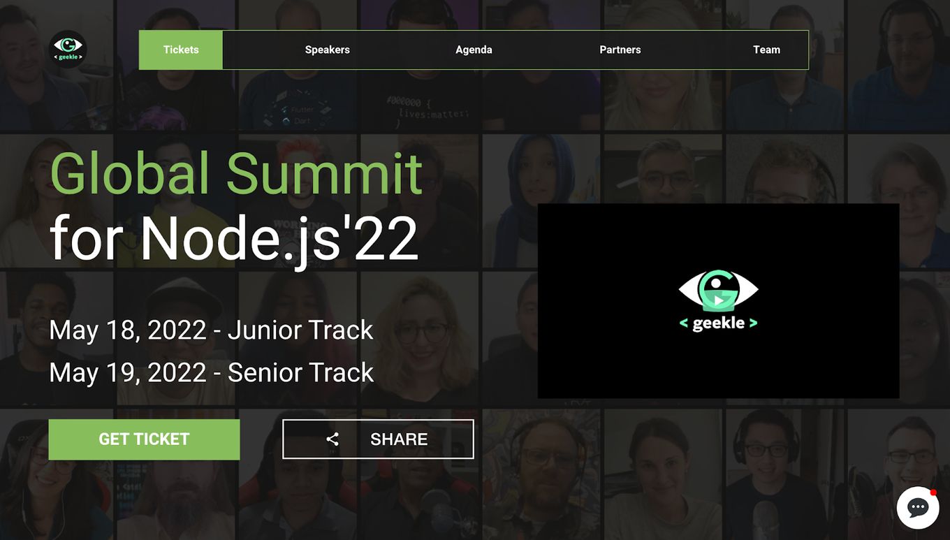 NodeJS Global Summit website