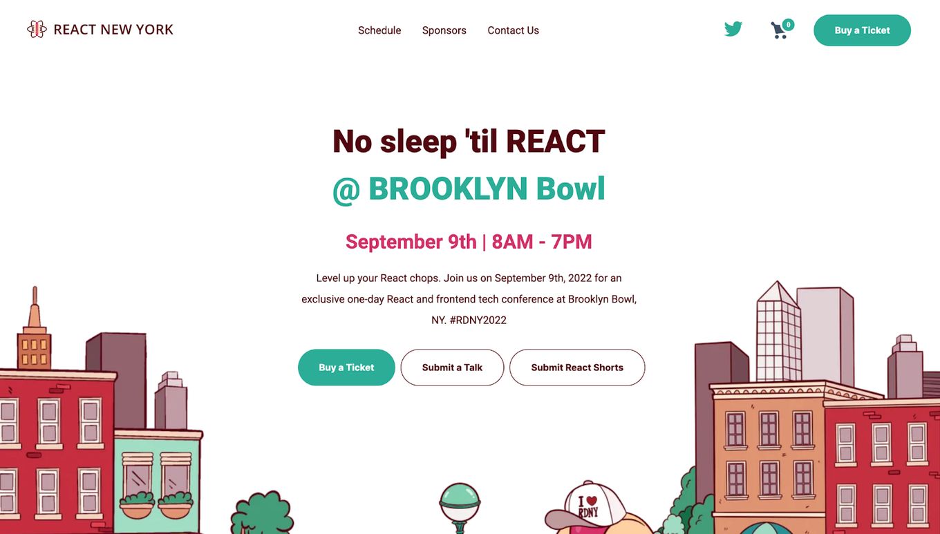 React New York Conference website