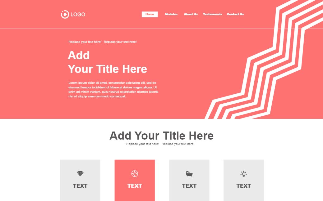 HomePage Wireframe Template
