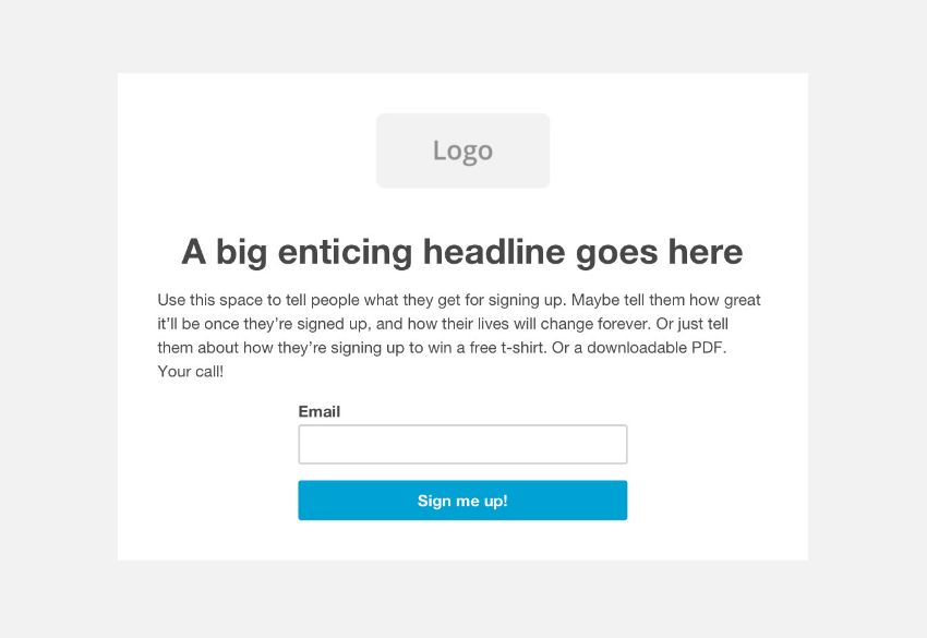 Grow Your List - Mailchimp Landing Page