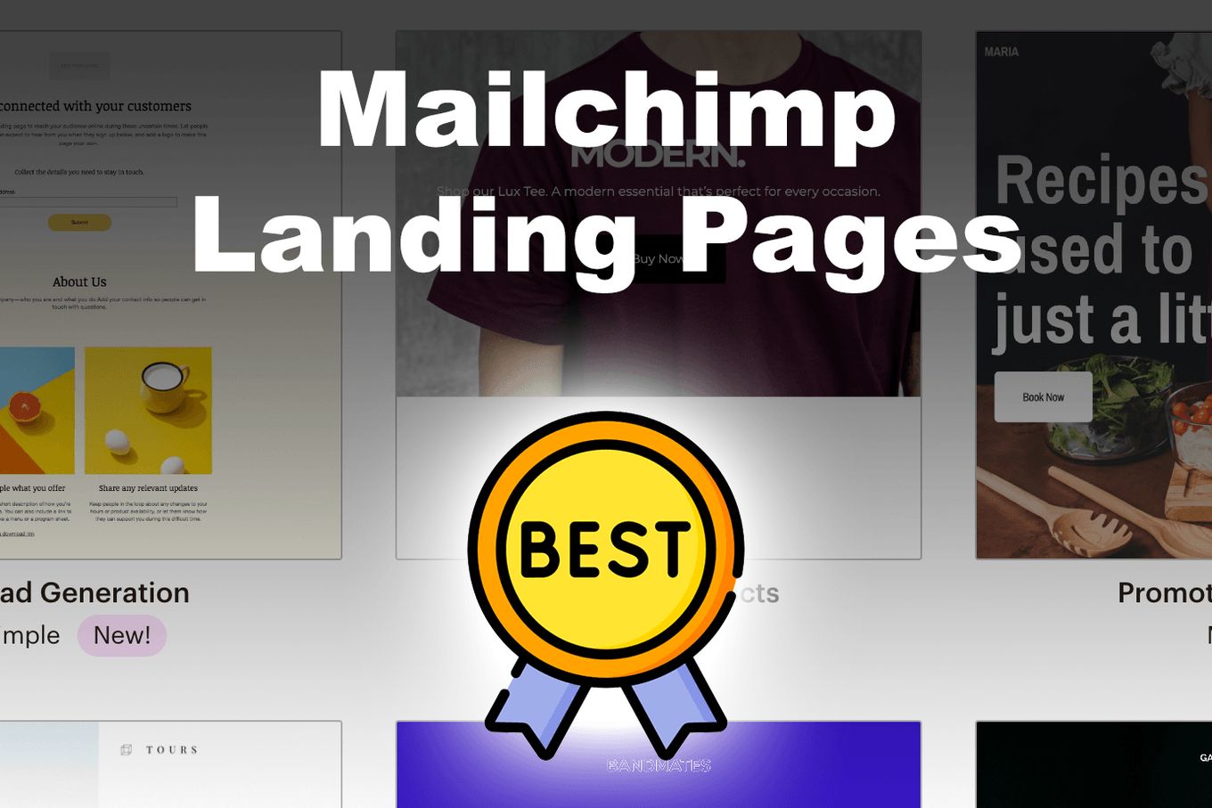 what is a landing page in mailchimp