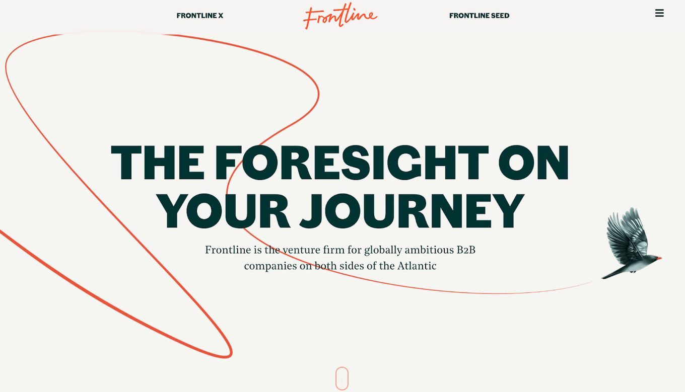 Frontline B2B website Homepage