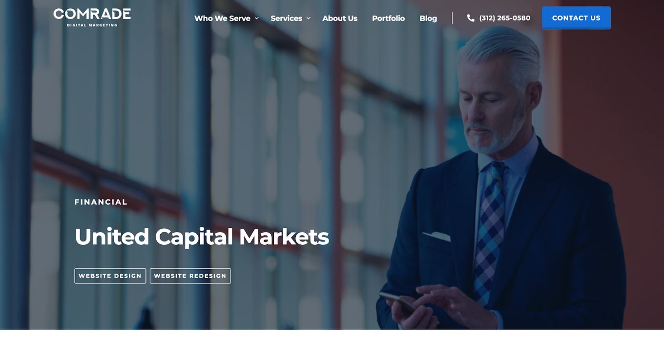 United Capital markets B2B webpage Homepage