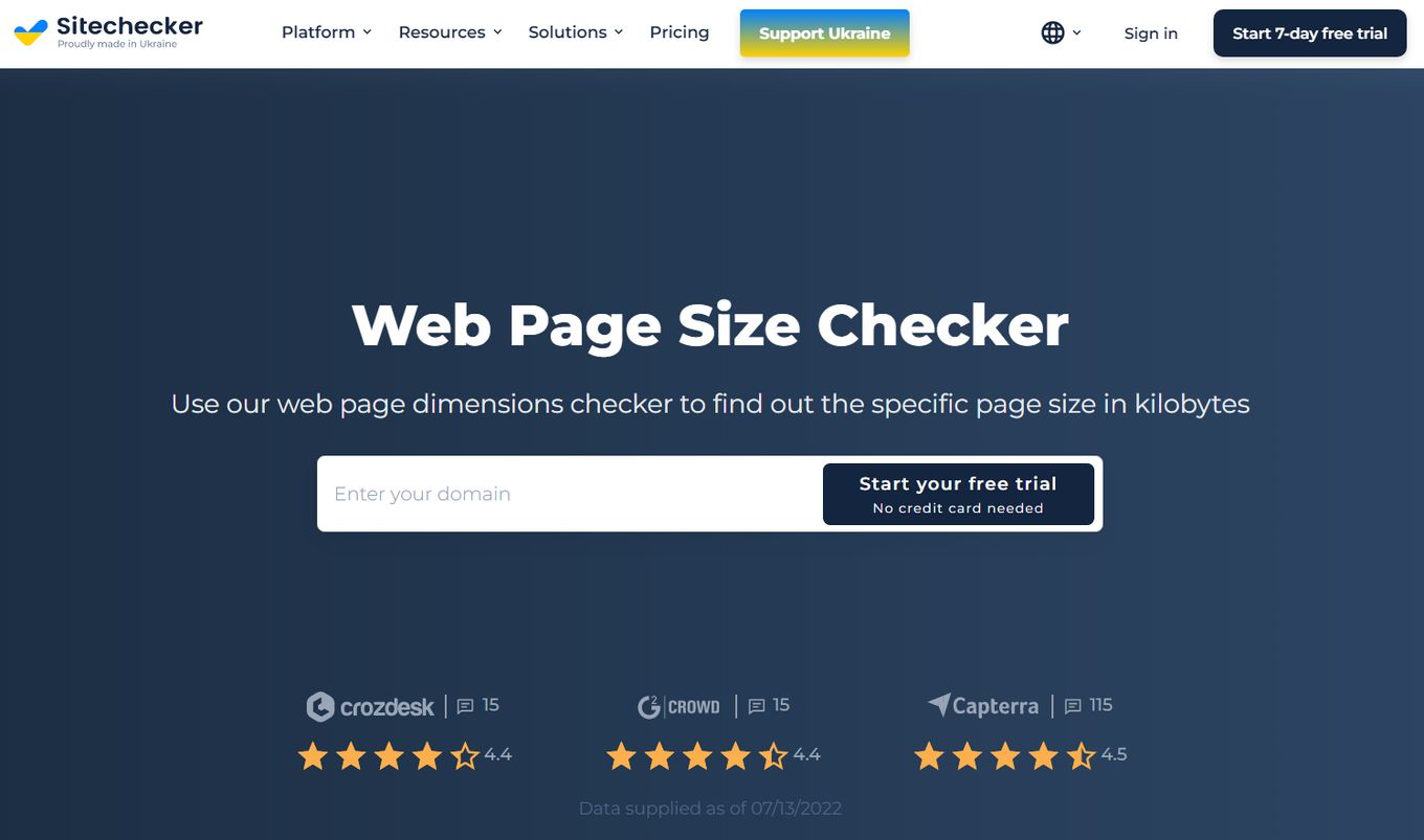 Online Web Page Size Checker