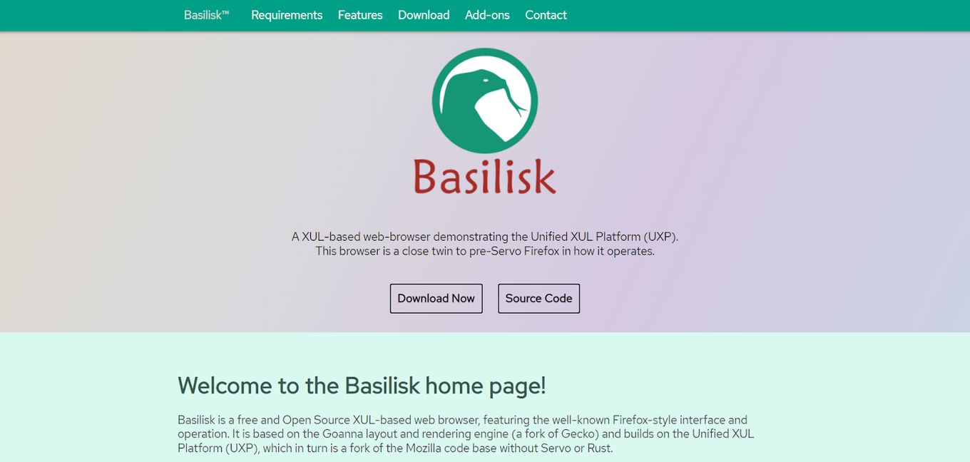 Basilisk Open Source Web Browser