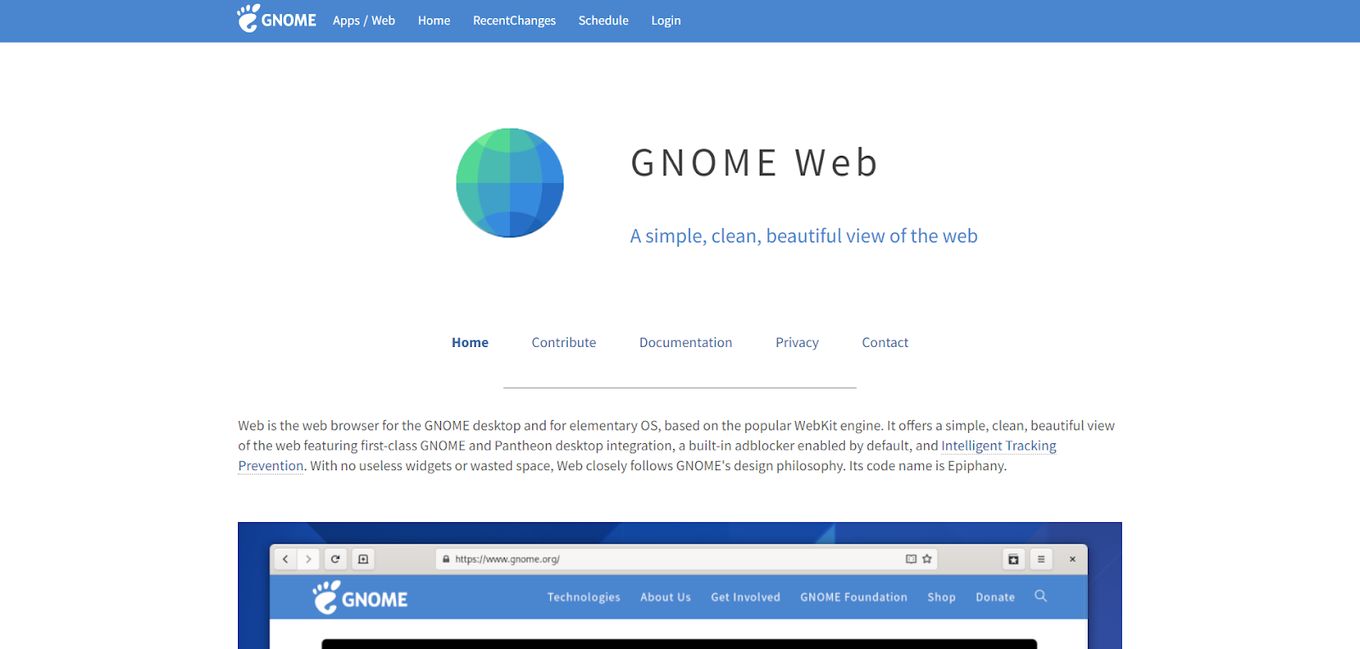 Gnome Open Source Web Browser
