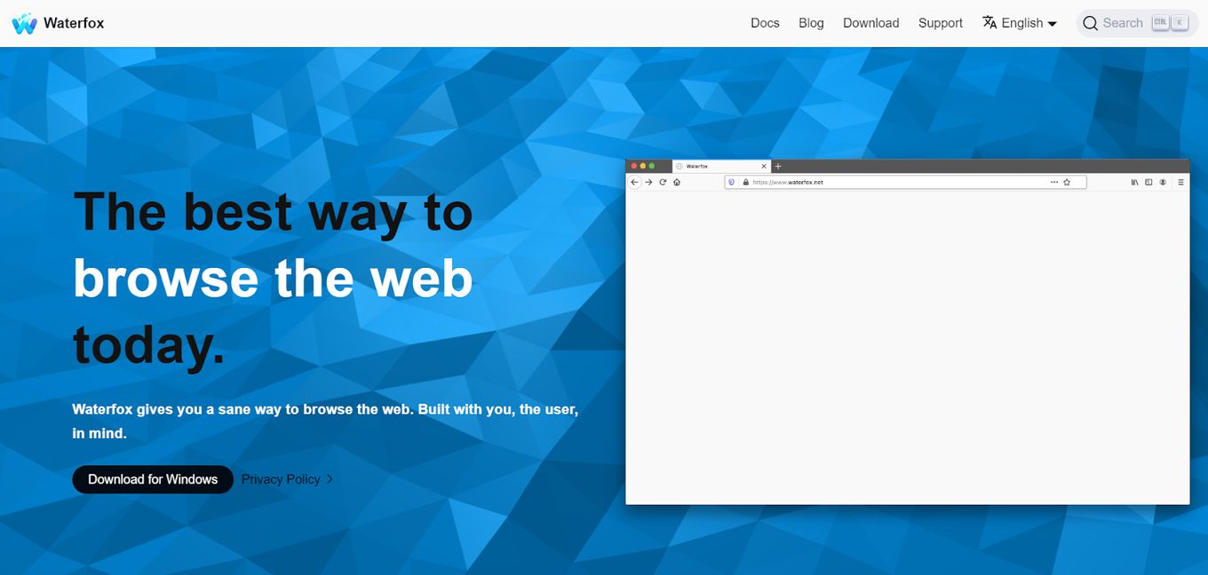 Waterfox Open Source Web Browser