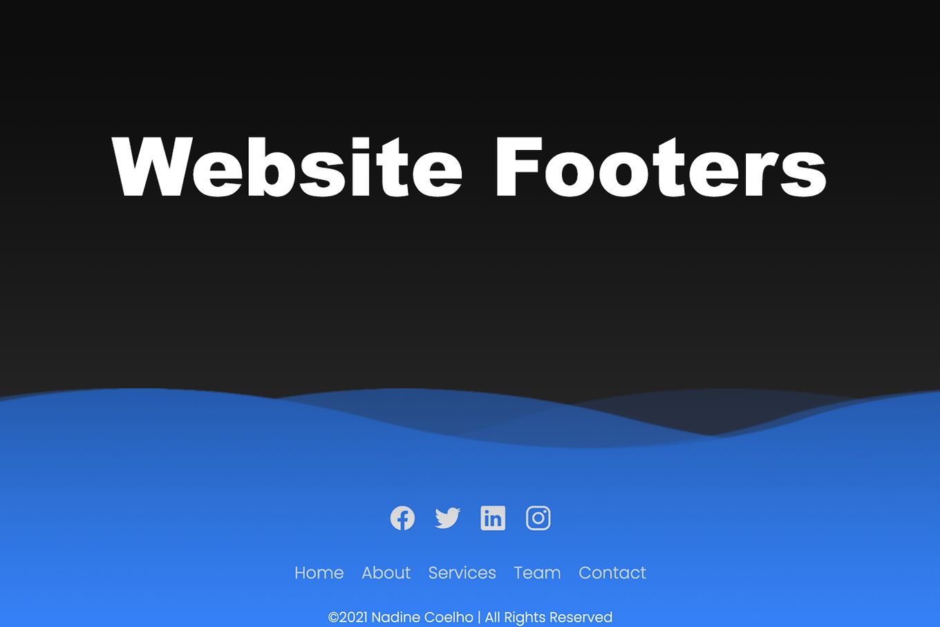 Website Footer Example