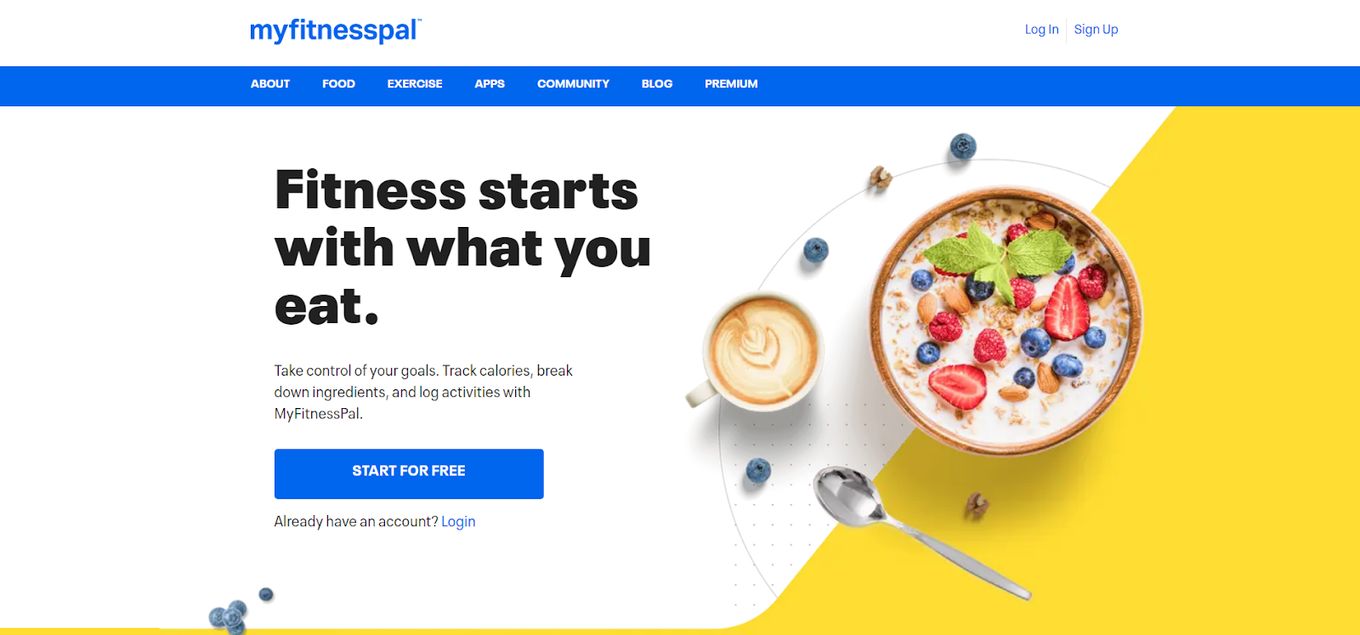 MyFitNessPal Website