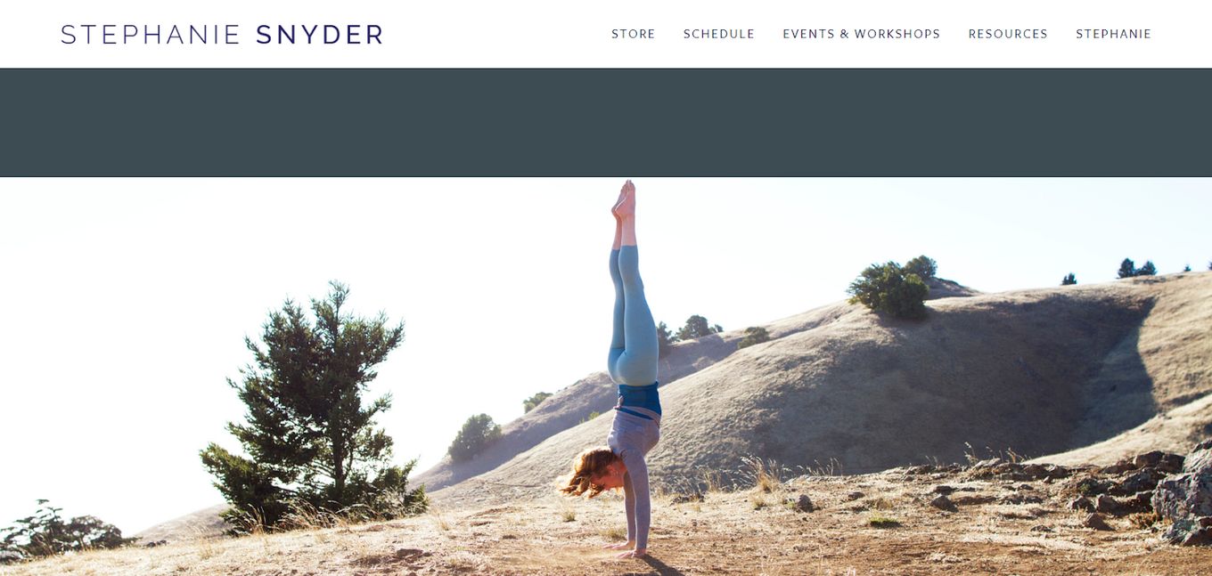 Yoga Teacher Website Example