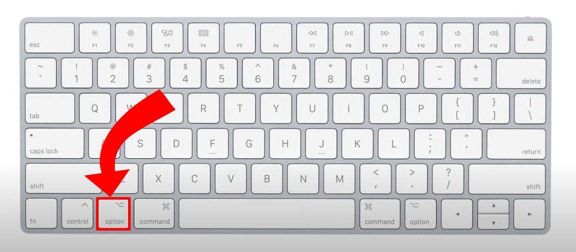 Option Key on a Mac Keyboard