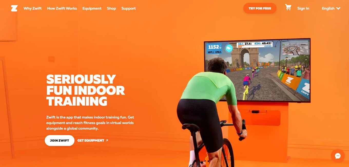 Zwift Interactive Website