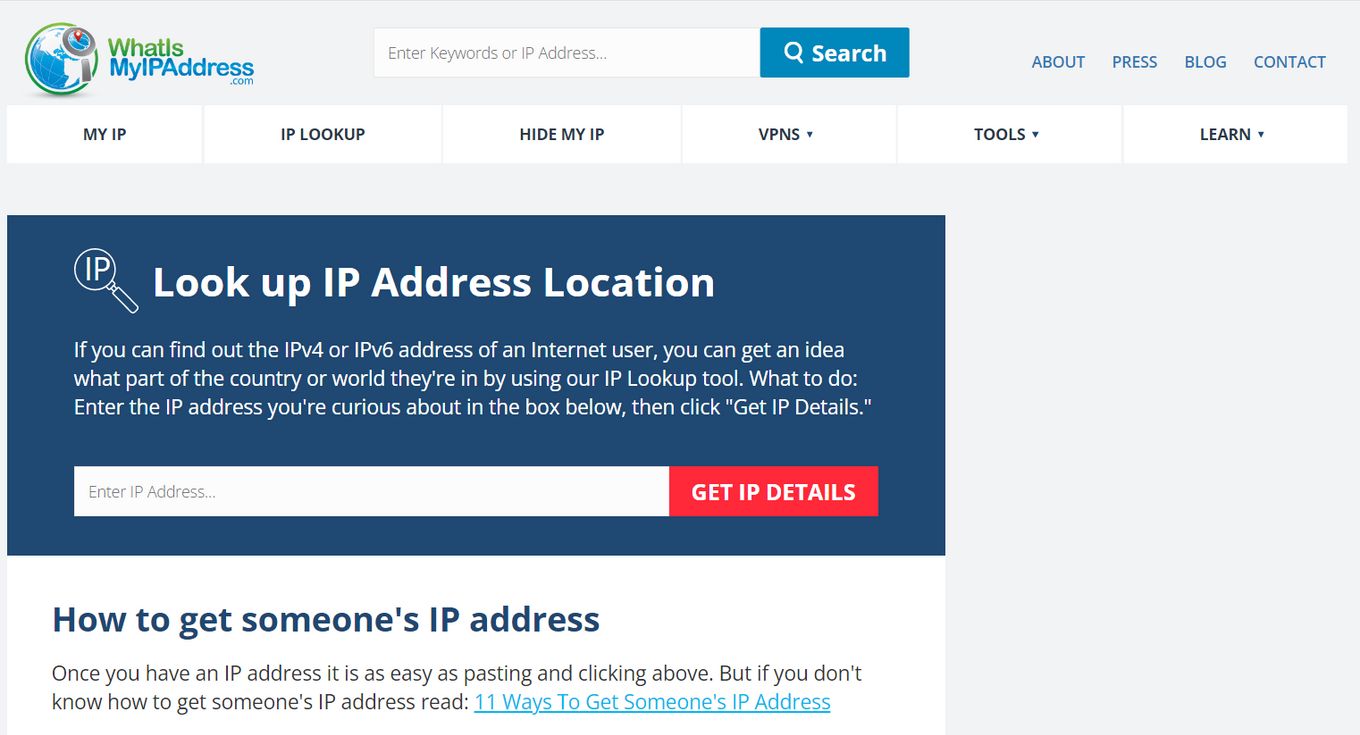 What Is My IP Address Homepage