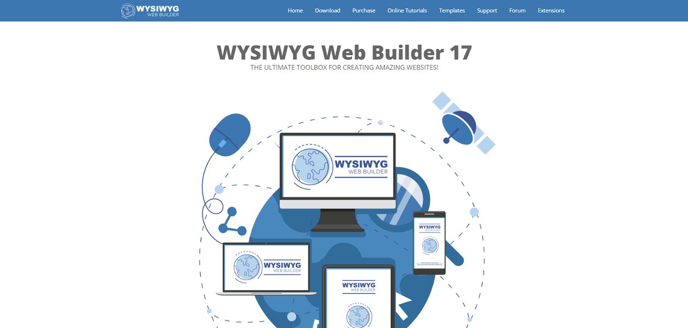 WYSIWYG Web Builder 17 Homepage