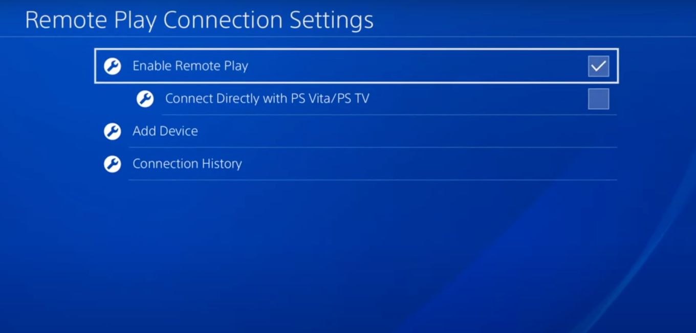 Select enable Remote Play