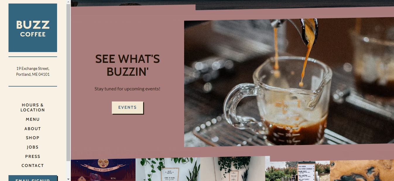 Buzz - Coffee Shop Website