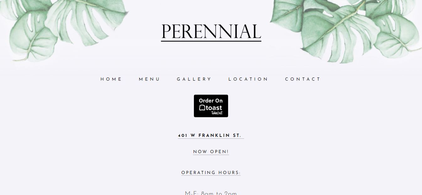 Perennial - One of The Best cafe websites