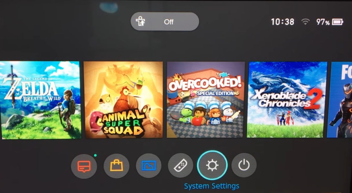 Connect Switch To Hotel Wifi - Step 1: Access 'Settings' to connect your Nintendo Switch