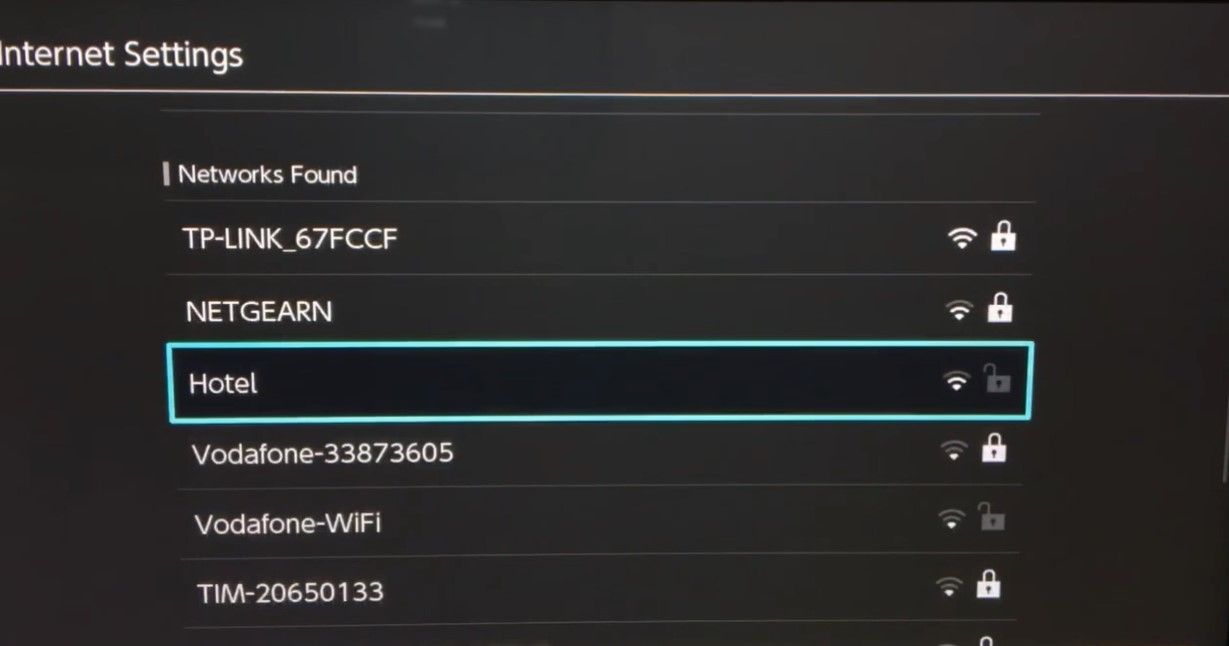 Connect Switch To Hotel Wifi - Step 3: Click on the Hotel WIFI