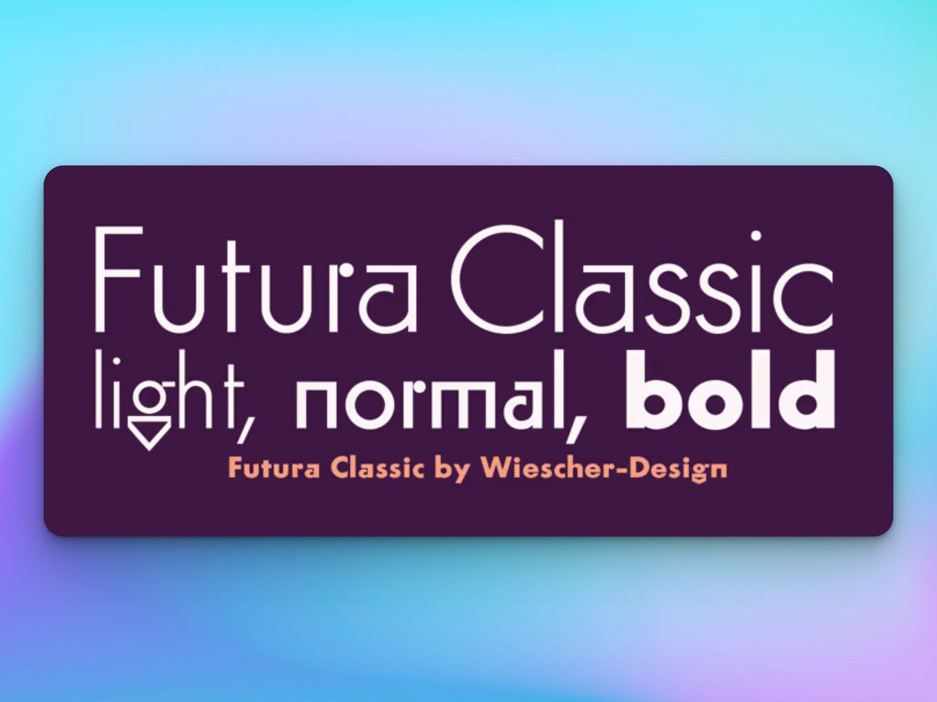 Futura Traditional Font