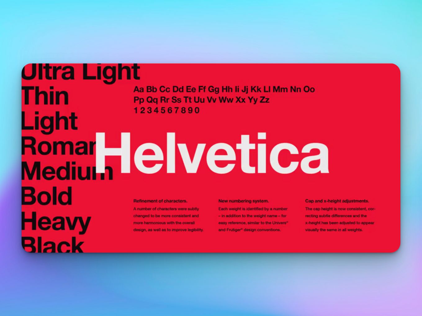 Helvetica Classical Font