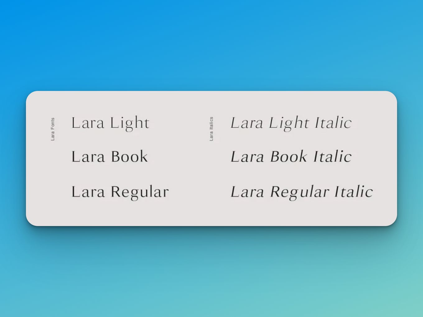 Lara, One of The Best Classic Fonts