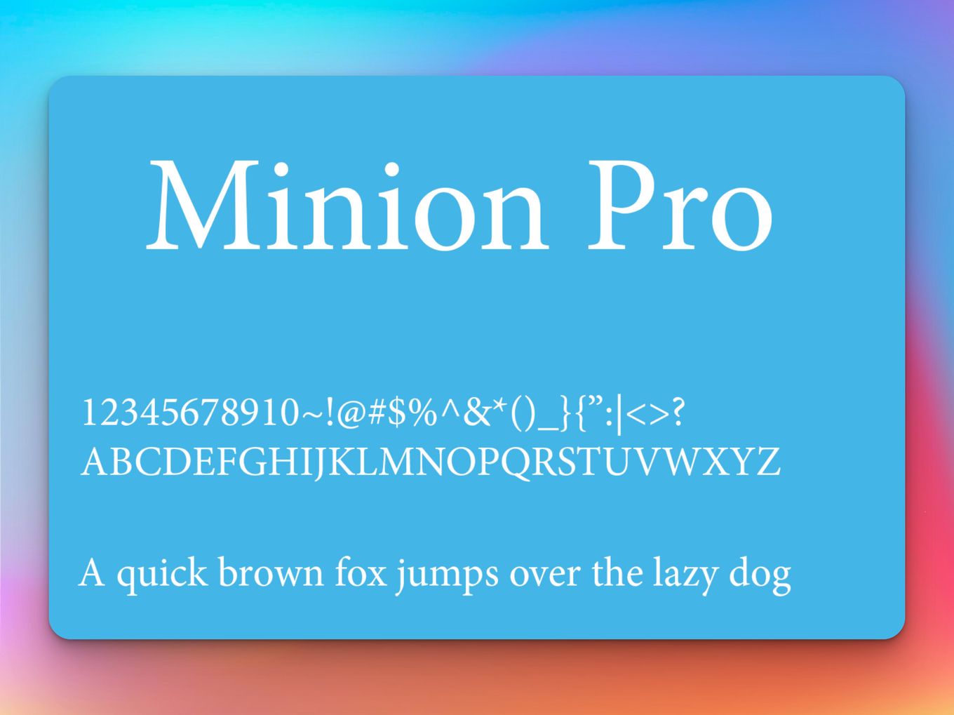 Minion Classic Font