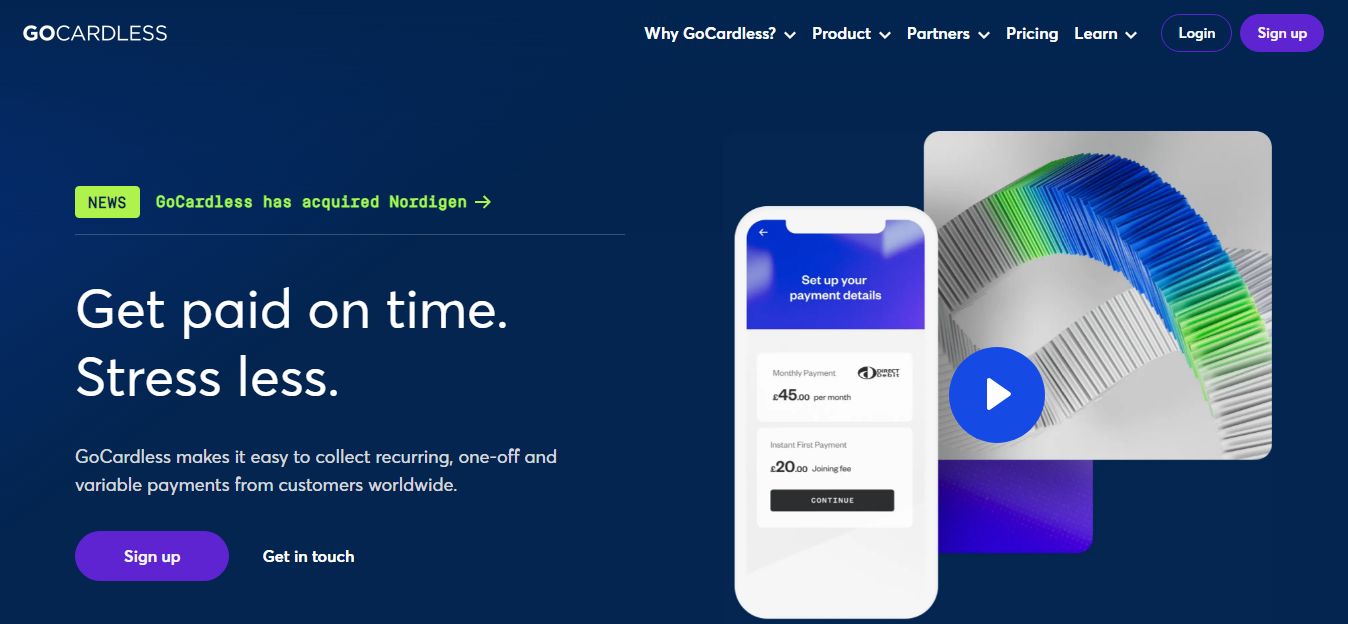 Blue Website - GoCardless