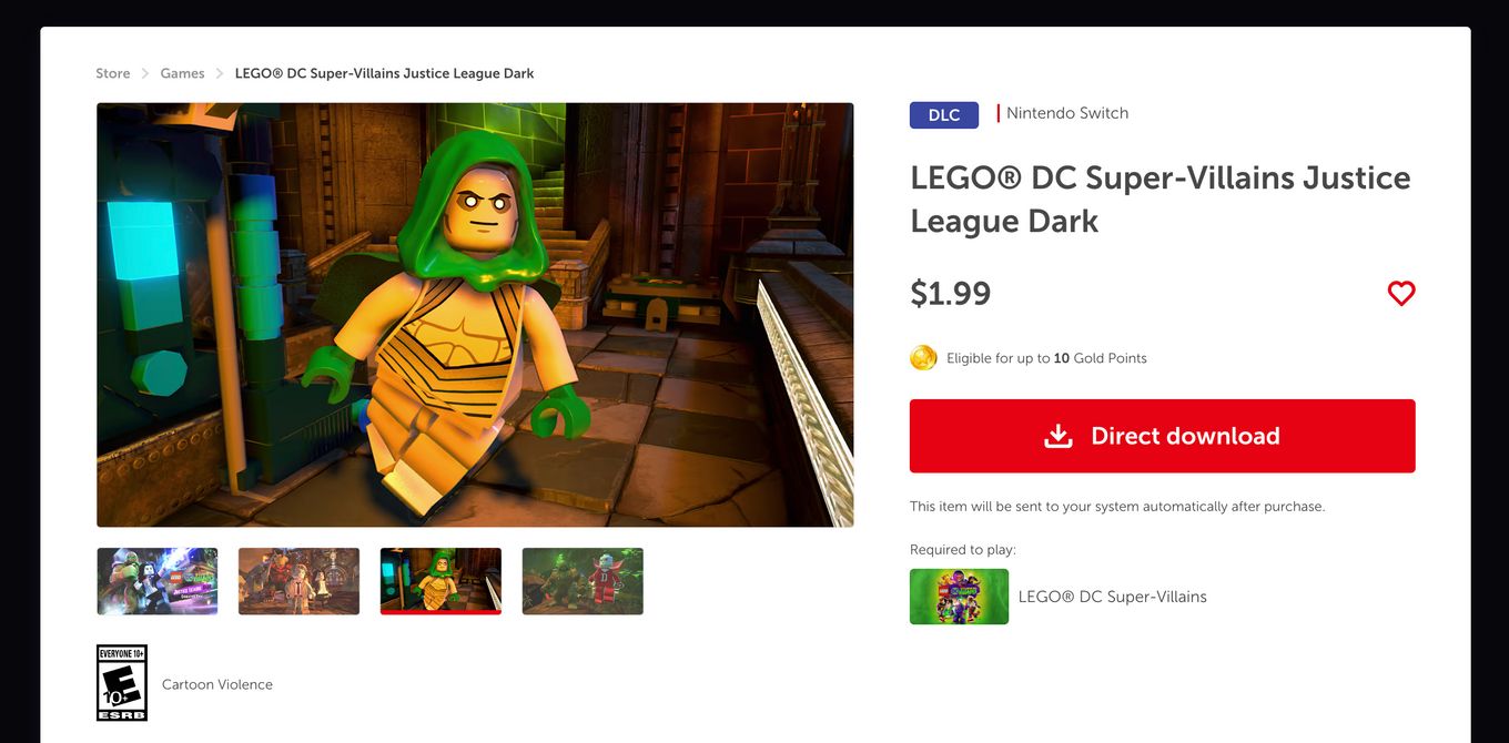 Lego Game For Nintendo Switch: Justice League Dark