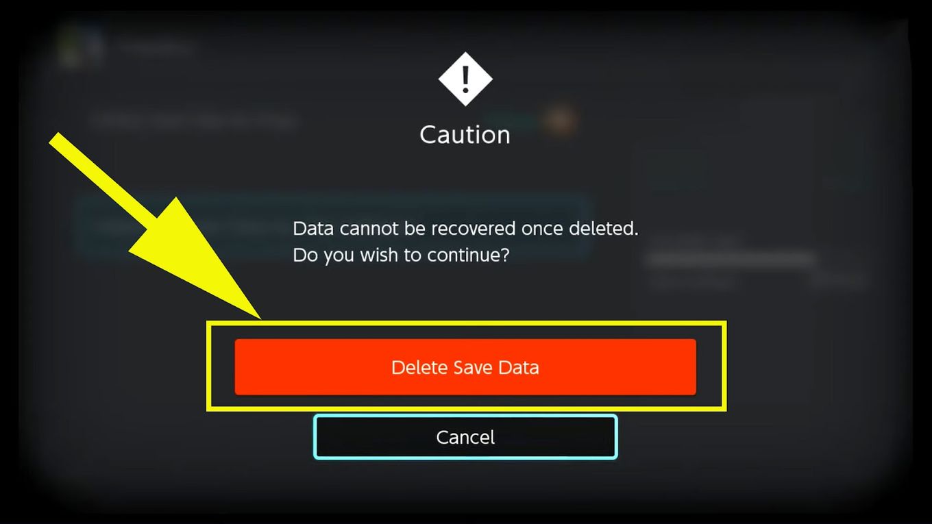 confirm delete the saved data