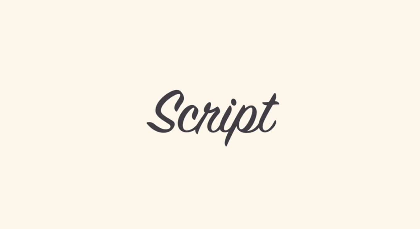 Example of Script typeface on a plain background