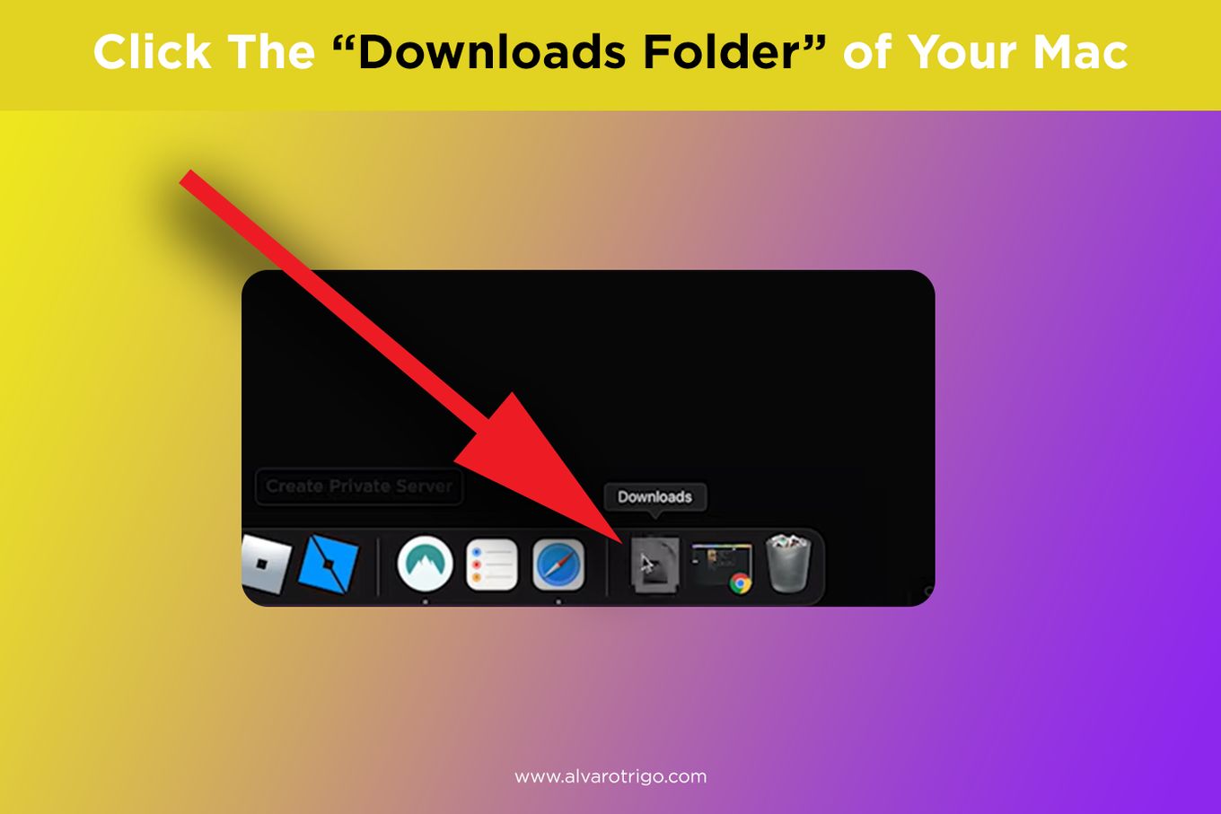 Click 'Downloads Folder' of your Mac