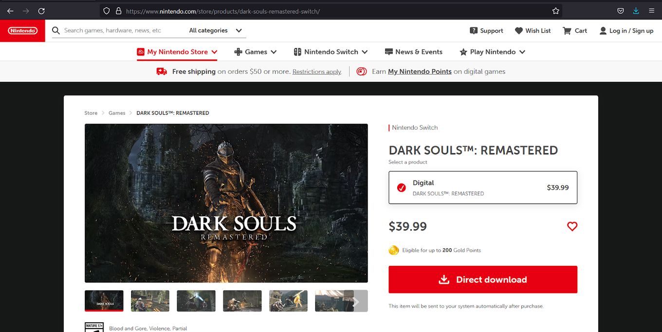 Dark Souls Remastered - Zombie Game for Nintendo Switch