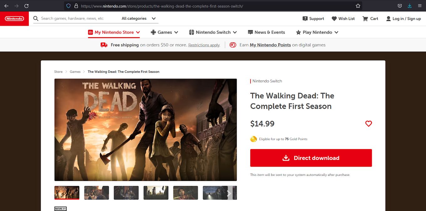 The Walking Dead - Zombie Game for Switch