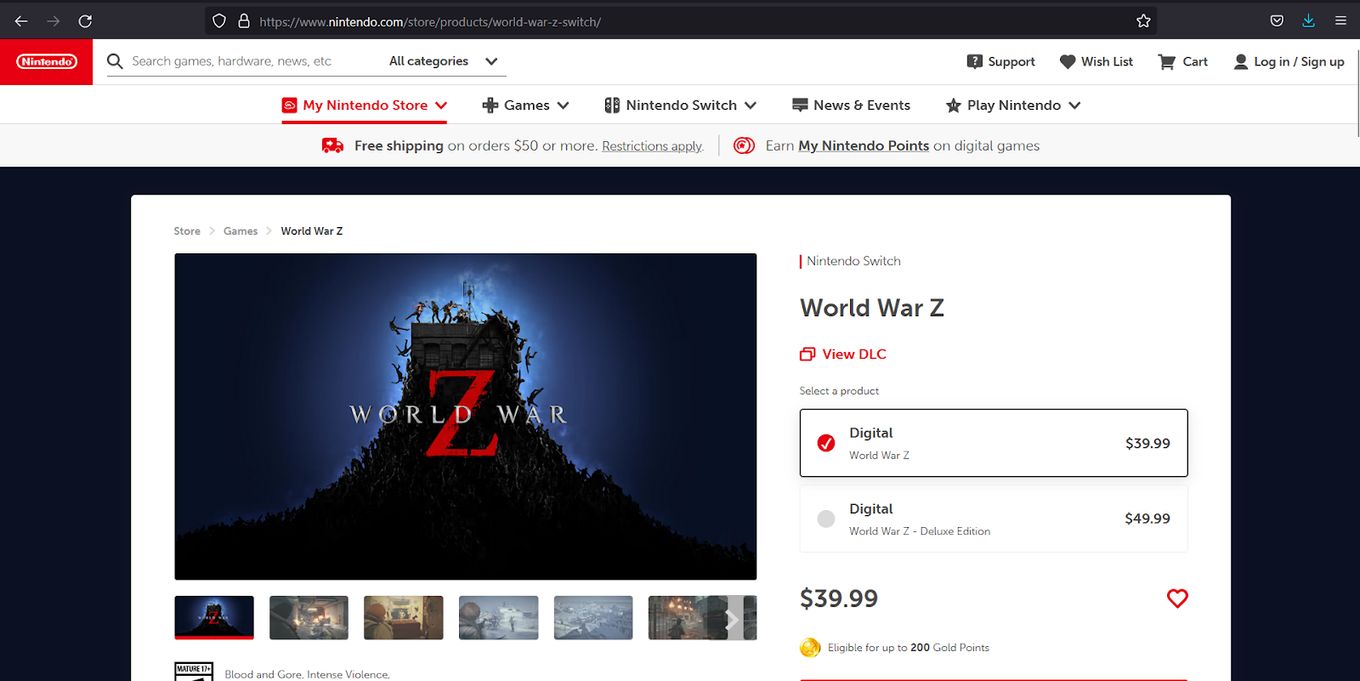 World War Z - Zombie Game for Switch