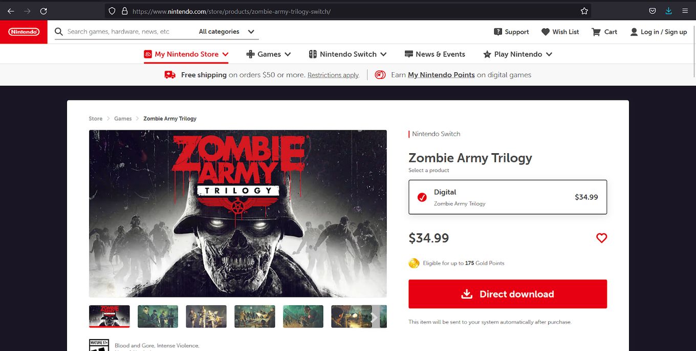 Zombie Army Trilogy - Zombie Game for Switch