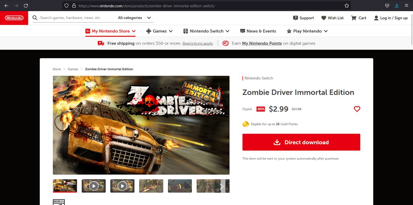 Zombie Driver - Zombie Game for Switch