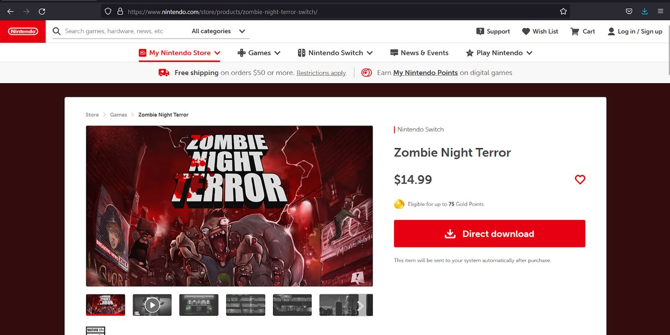 Zombie Night Terror - Zombie Game for Nintendo Switch