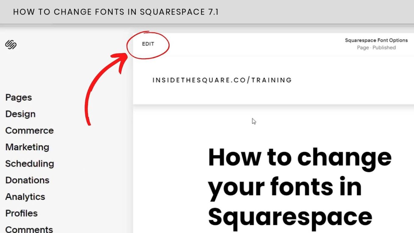 Change Fonts - Choose Edit