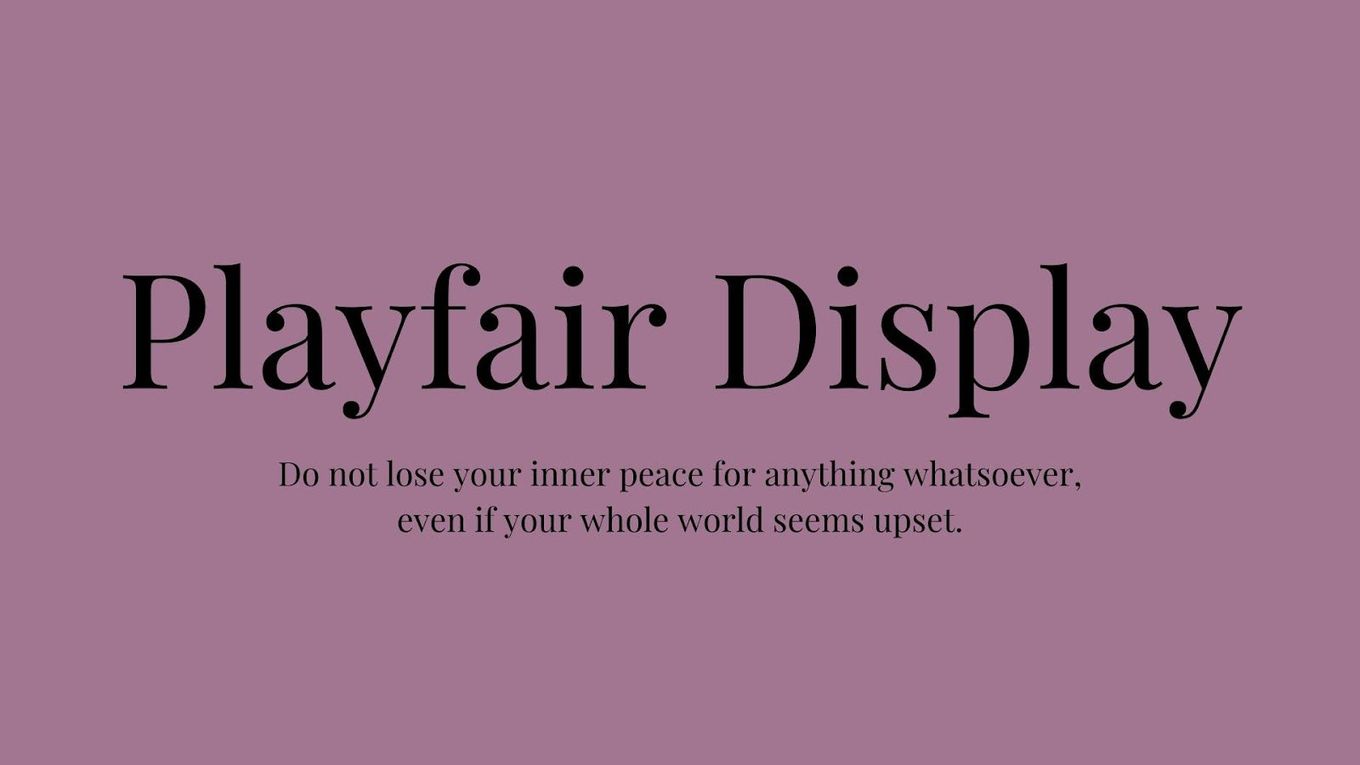 Playfair-display- Squarespace Font